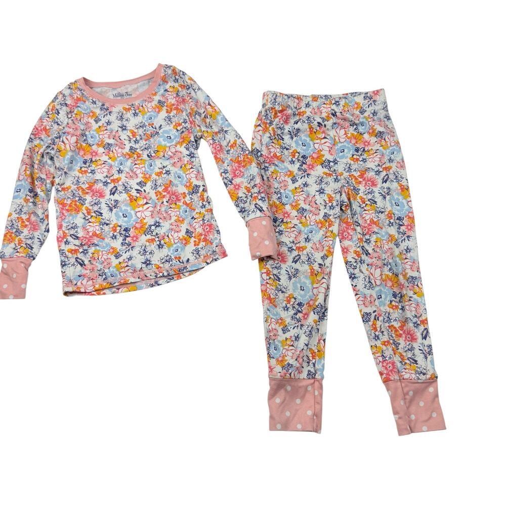 Matilda Jane Pink Floral Pajama Set, Size 4